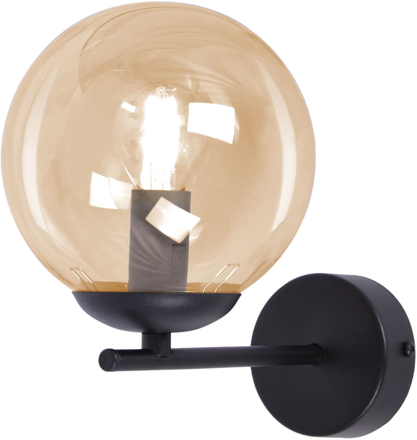 Kaja Delta Leuchter 1x10 W schwarz-bernstein K-5306