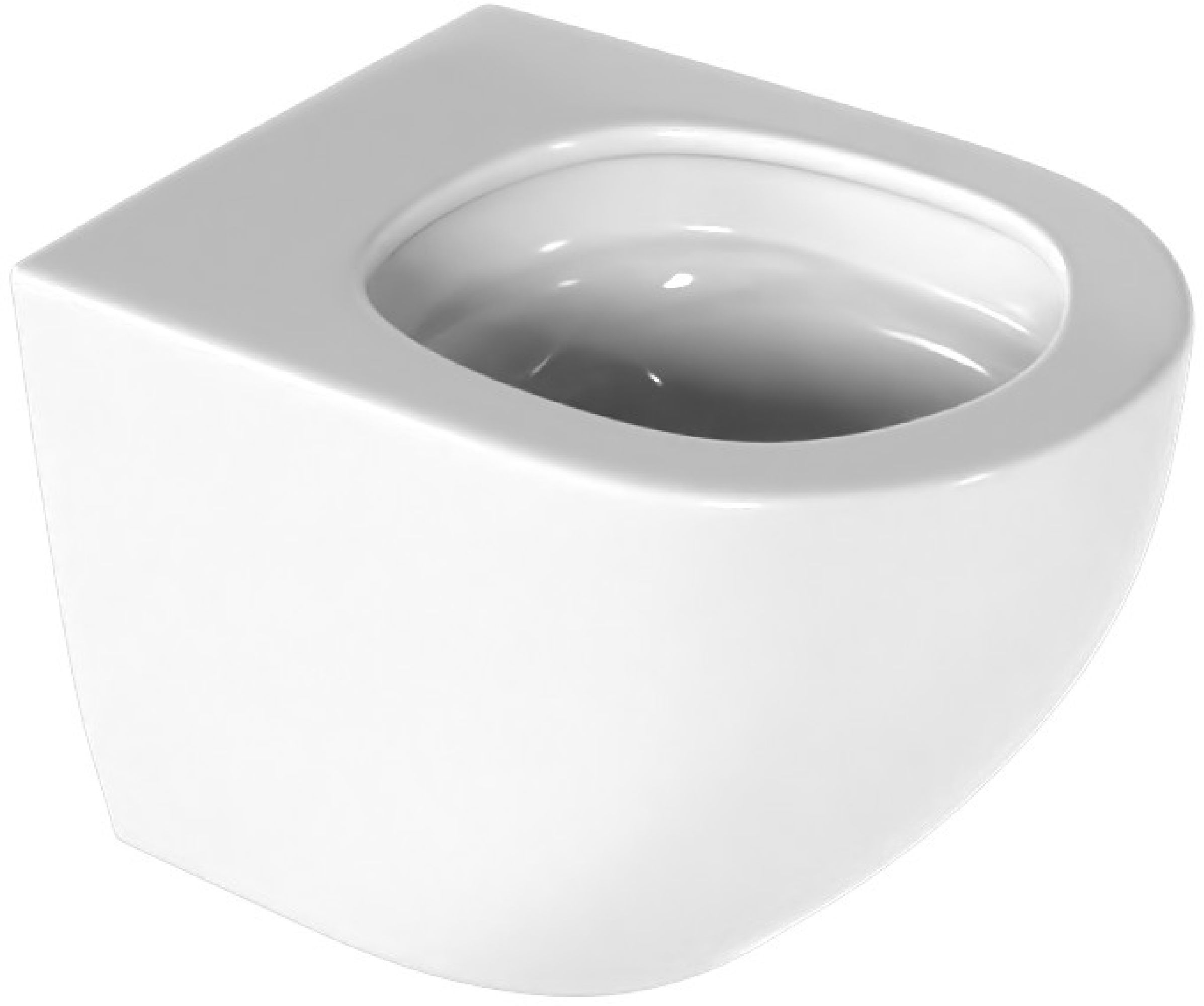 Excellent Luqa WC-Becken hängend Spülrandlos mit Wirbelspülung weiß Glanz CEAC.6403.480.WH