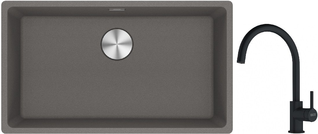 Set Granitspüle Franke Maris 125.0687.262, Küchenarmatur Franke Lina 115.0626.019