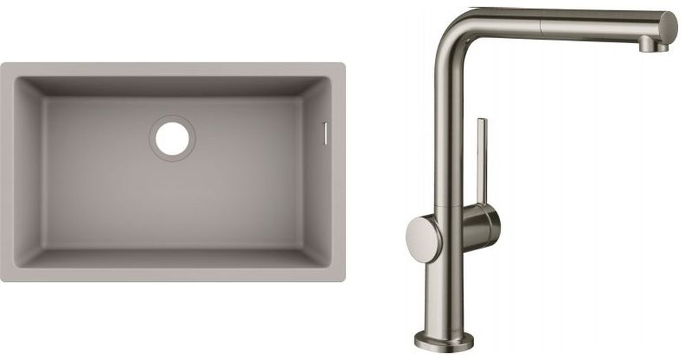 Set Granitspüle Hansgrohe S 51 43432380, Küchenarmatur Hansgrohe Talis M54 72809800