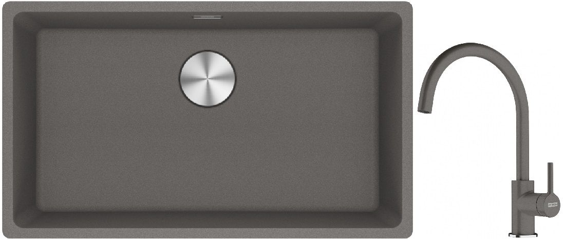 Set Granitspüle Franke Maris 125.0687.262, Küchenarmatur Franke Lina 115.0626.022