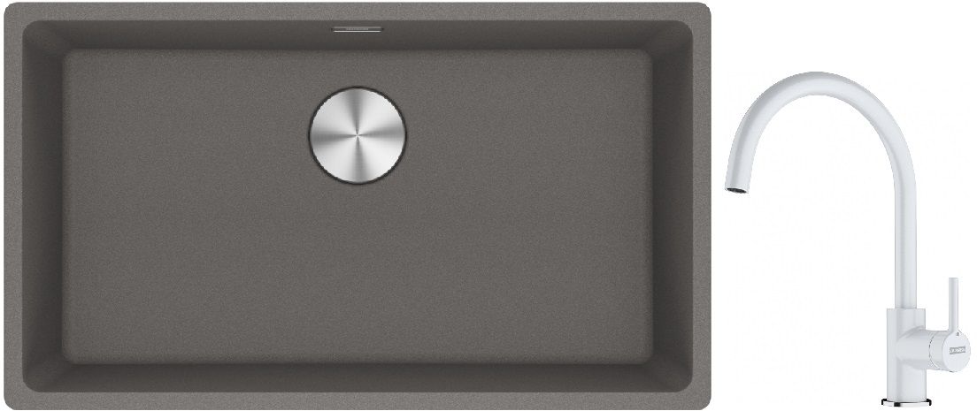 Set Granitspüle Franke Maris 125.0687.262, Küchenarmatur Franke Lina 115.0626.024