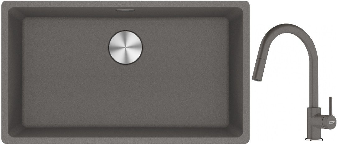 Set Granitspüle Franke Maris 125.0687.262, Küchenarmatur Franke Lina 115.0626.057