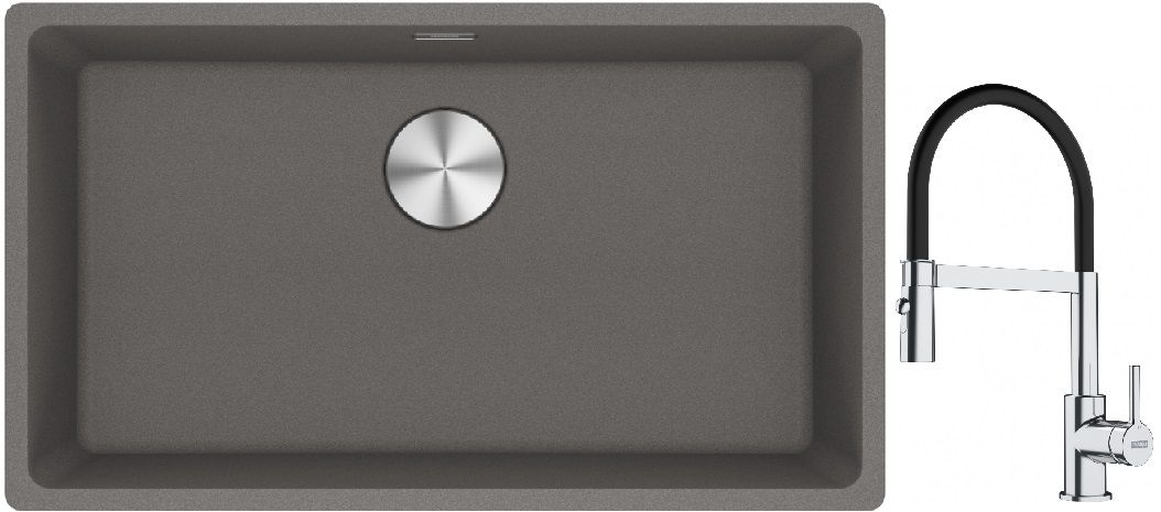 Set Granitspüle Franke Maris 125.0687.262, Küchenarmatur Franke Lina 115.0626.085