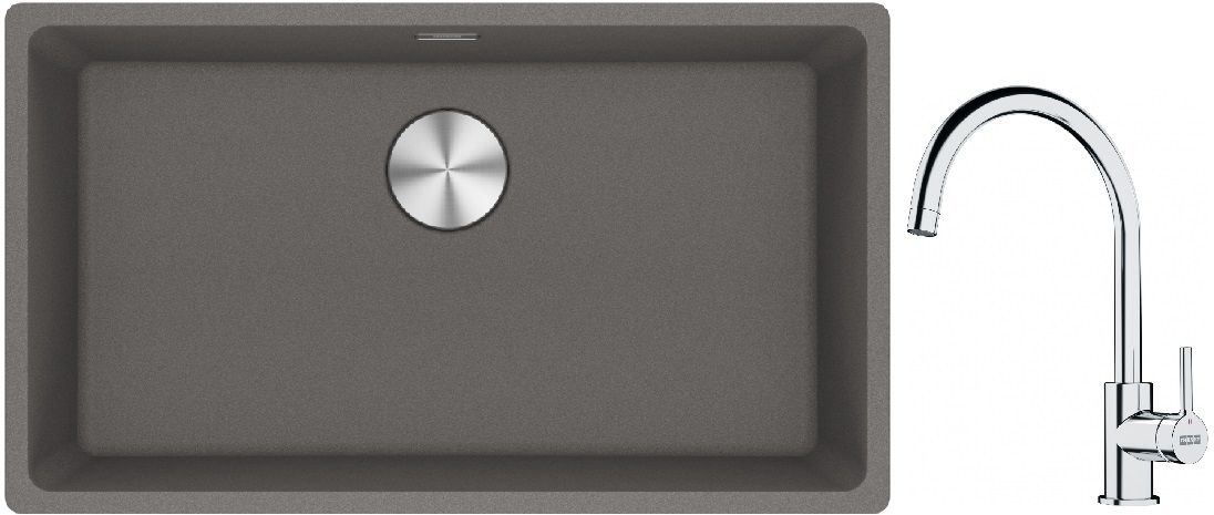 Set Granitspüle Franke Maris 125.0687.262, Küchenarmatur Franke Lina 115.0693.228