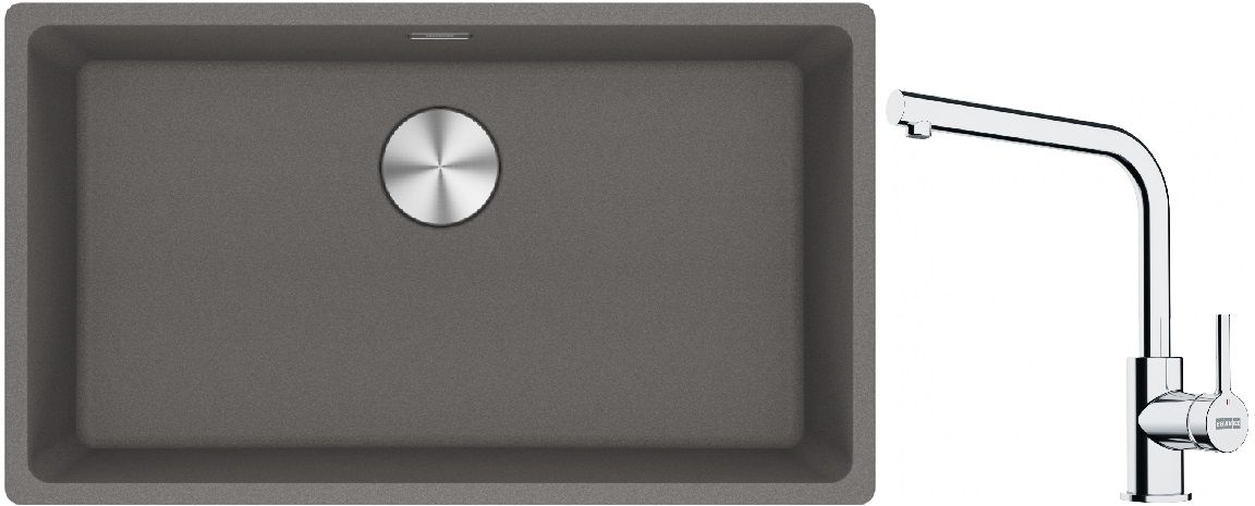 Set Granitspüle Franke Maris 125.0687.262, Küchenarmatur Franke Lina 115.0693.230