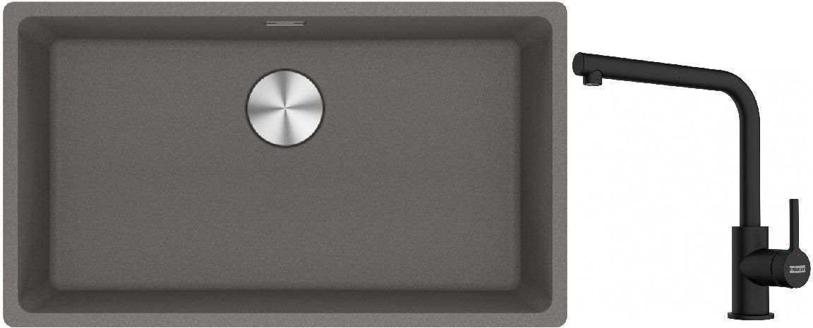 Set Granitspüle Franke Maris 125.0687.262, Küchenarmatur Franke Lina 115.0712.435