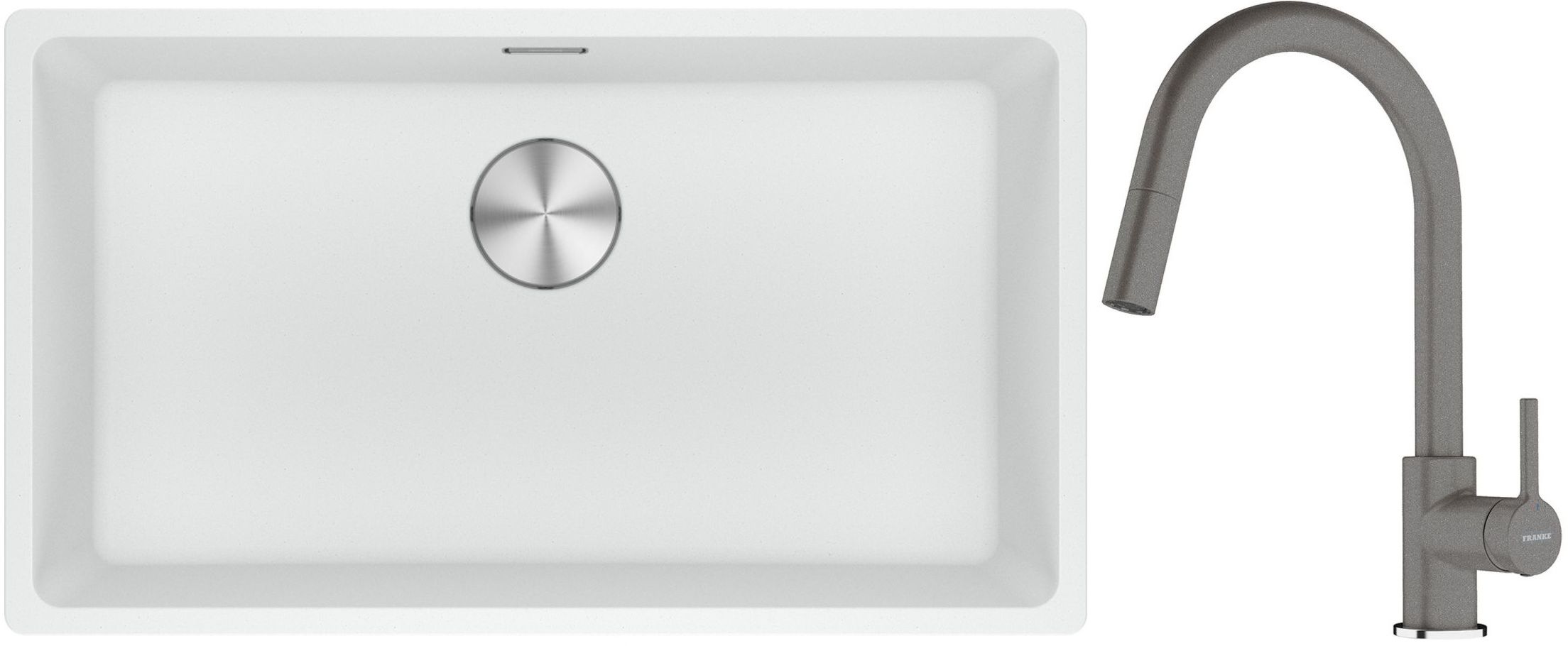 Set Granitspüle Franke Maris 125.0687.263, Küchenarmatur Franke Lina 115.0626.057