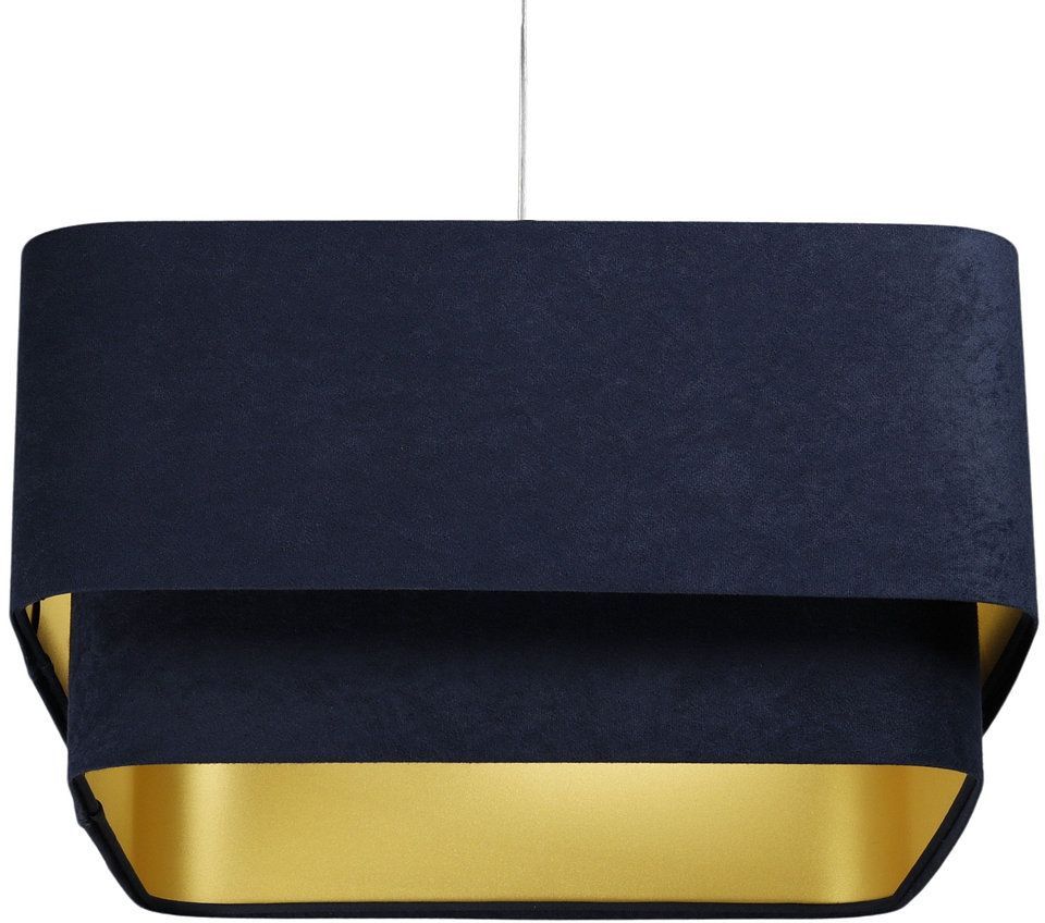BPS Koncept Kwadro Duo Sue Pendelleuchte 1x60 W gold-marineblau KWD-018