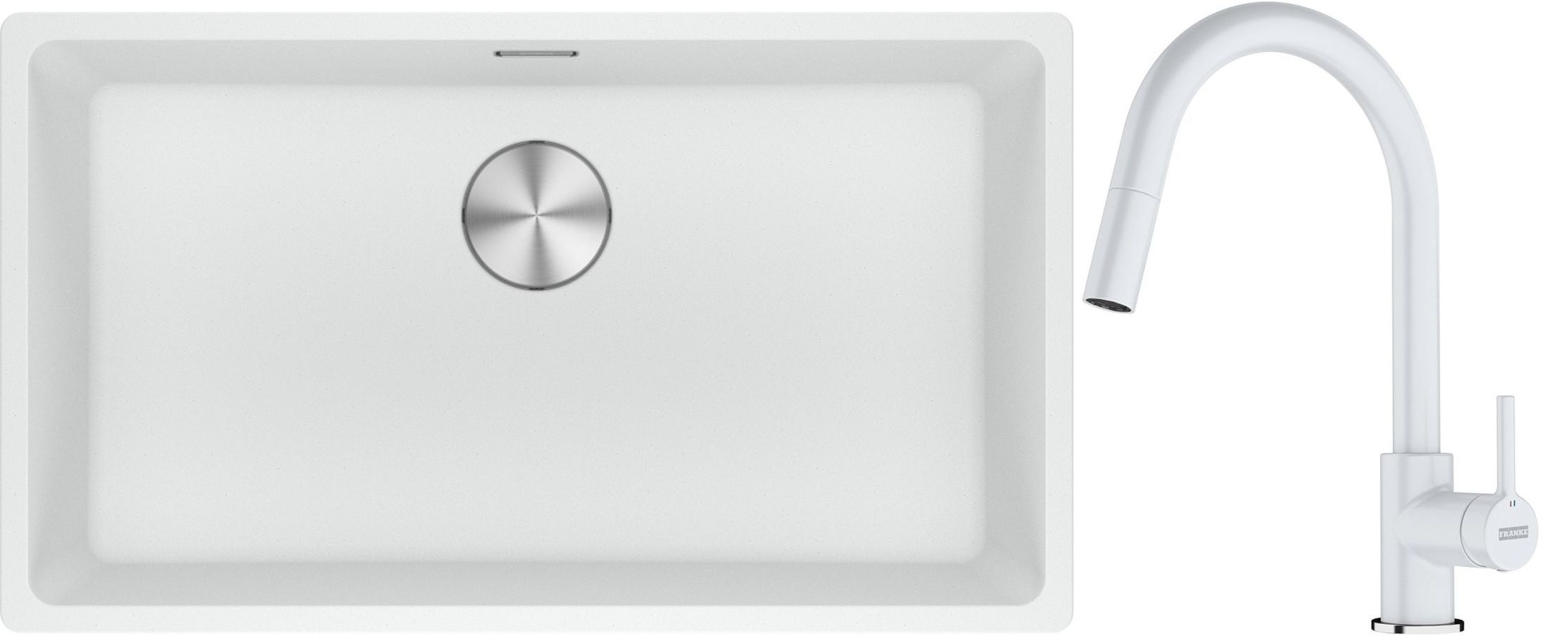 Set Granitspüle Franke Maris 125.0687.263, Küchenarmatur Franke Lina 115.0626.081