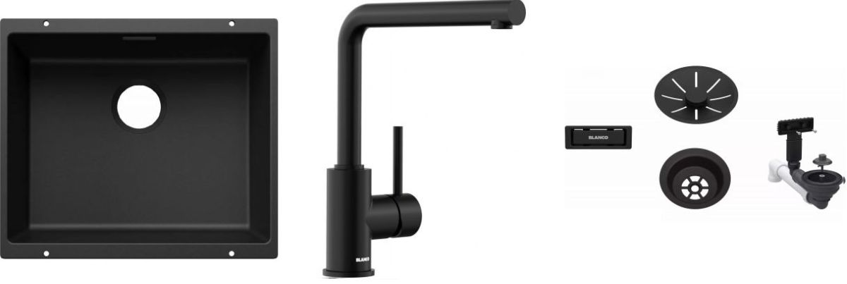 Set Granitspüle Blanco Subline 500-U 527794, Küchenarmatur Blanco Mila 526657, 207422