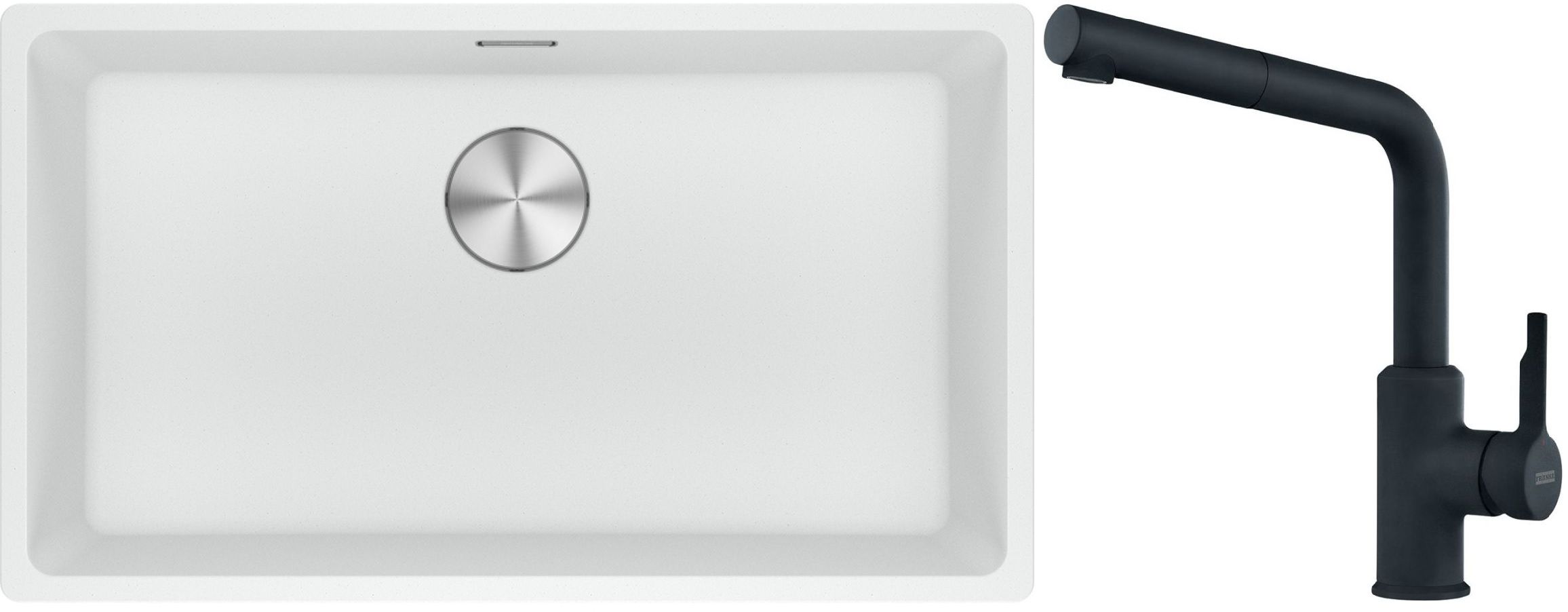 Set Granitspüle Franke Maris 125.0687.263, Küchenarmatur Franke Urban 115.0627.523