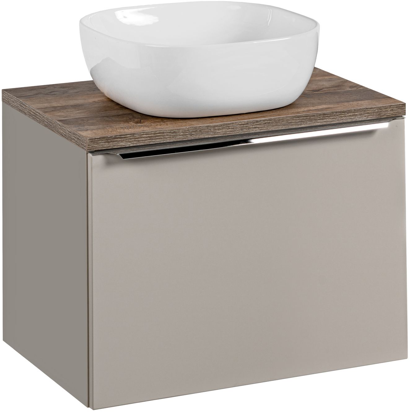 Set Kabinett Comad Santa Fe Taupe SANTA FE TAUPE 82-60-B-2S, Waschbecken Comad Smile UM-6252SMILE40DP, SANTA FE OAK 89-60-A
