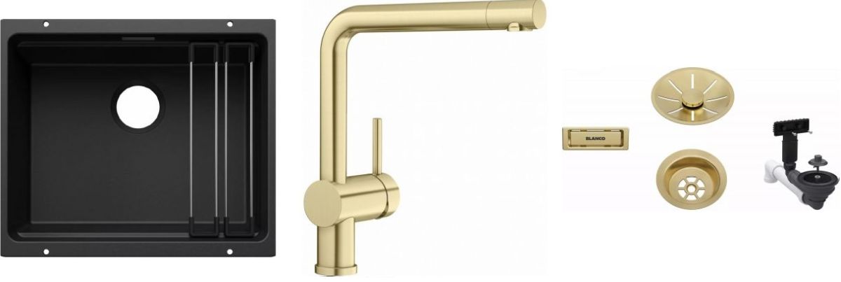 Set Granitspüle Blanco Etagon 500-U 527754, Küchenarmatur Blanco Linus 526683, 207423