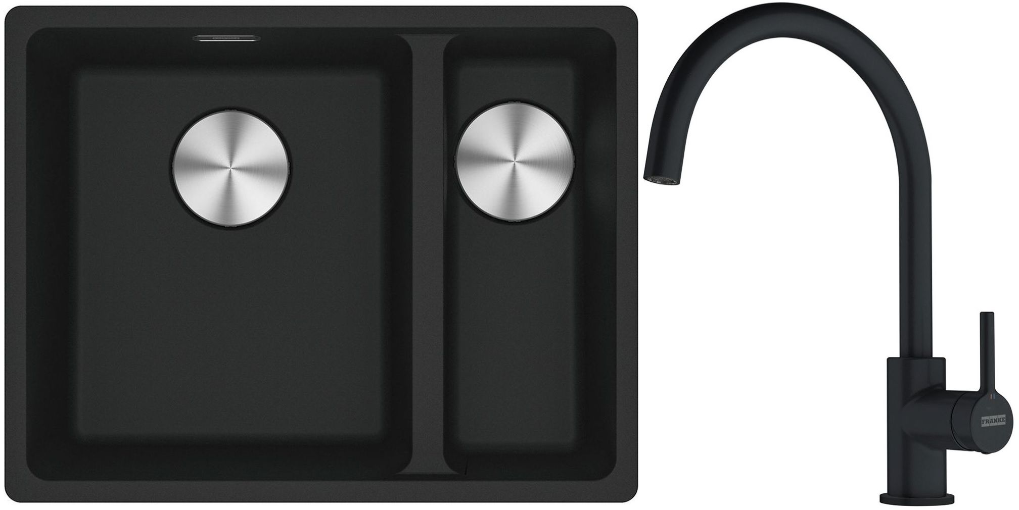 Set Granitspüle Franke Maris 125.0687.264, Küchenarmatur Franke Lina 115.0626.019