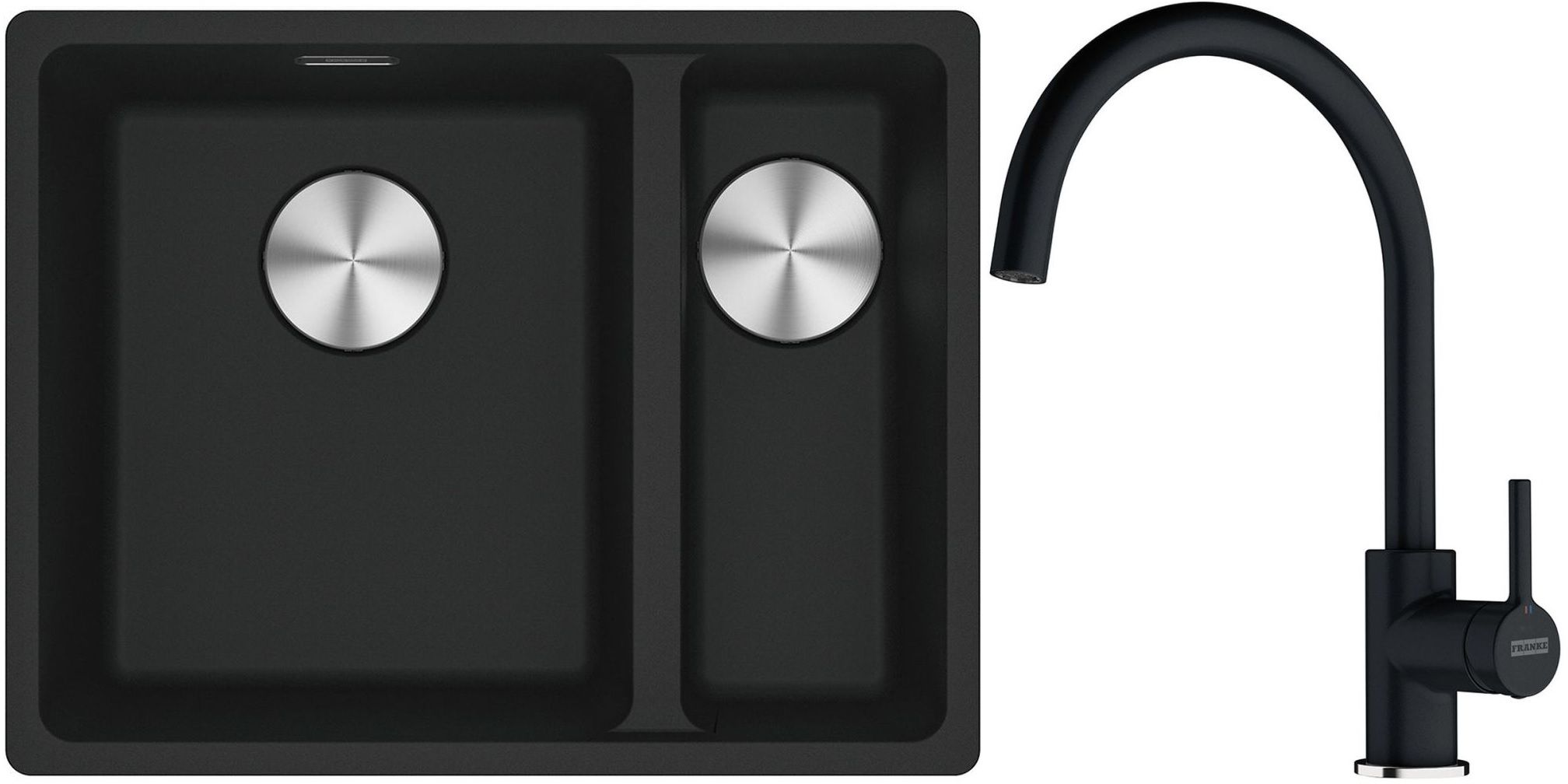 Set Granitspüle Franke Maris 125.0687.264, Küchenarmatur Franke Lina 115.0626.020