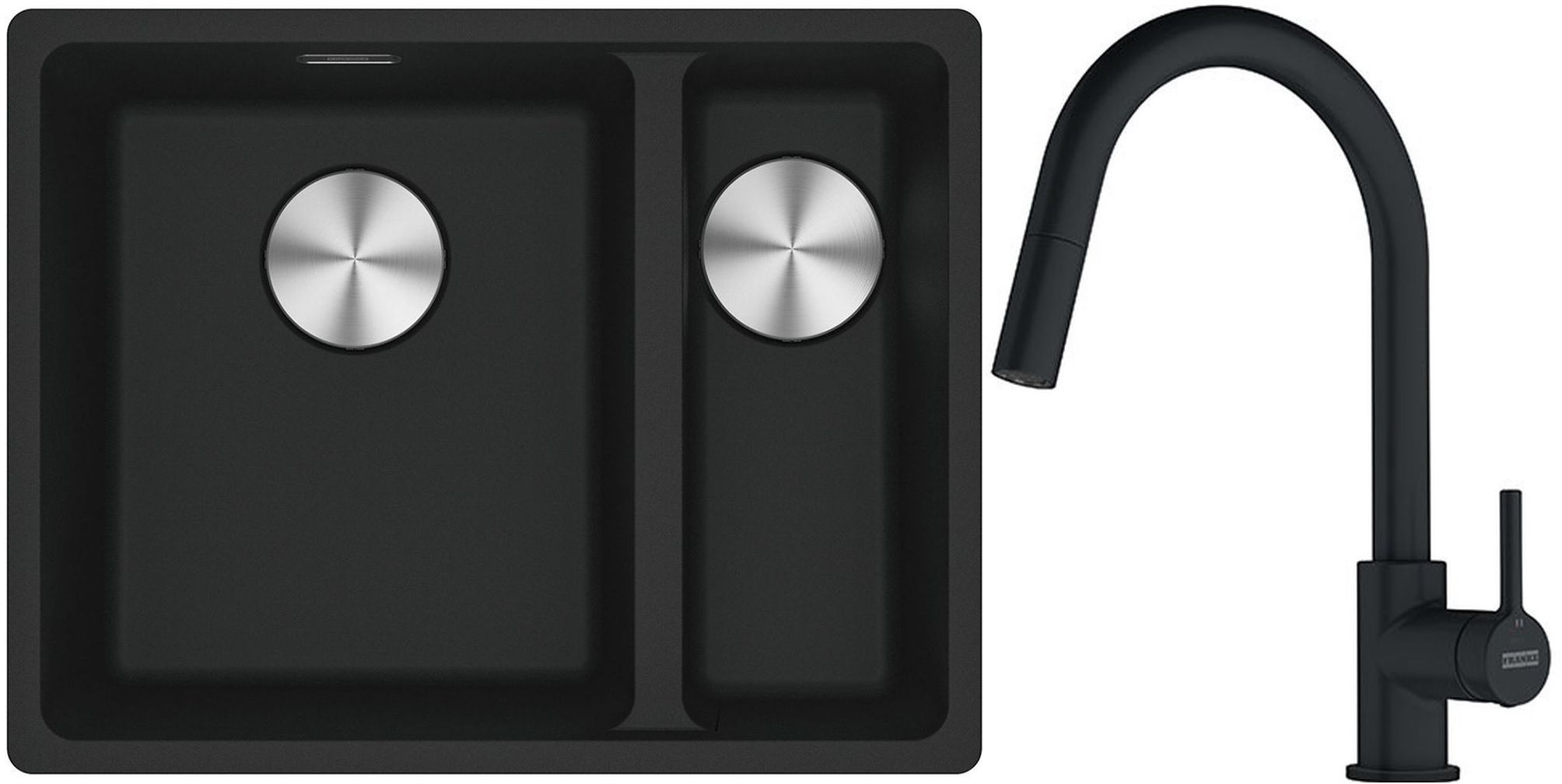 Set Granitspüle Franke Maris 125.0687.264, Küchenarmatur Franke Lina 115.0626.053
