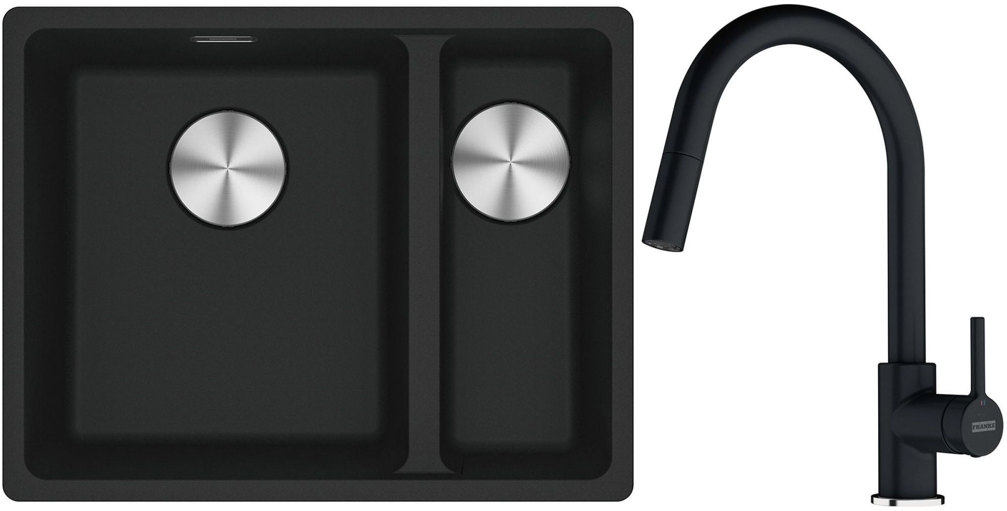 Set Granitspüle Franke Maris 125.0687.264, Küchenarmatur Franke Lina 115.0626.055