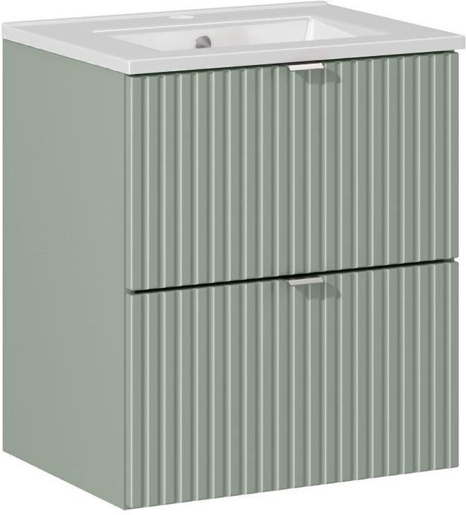 Set Kabinett Comad Line Reed Green LINE REED GREEN D 82-50-2S, Waschbecken Comad Dance White UM2050RBDANCE50DP