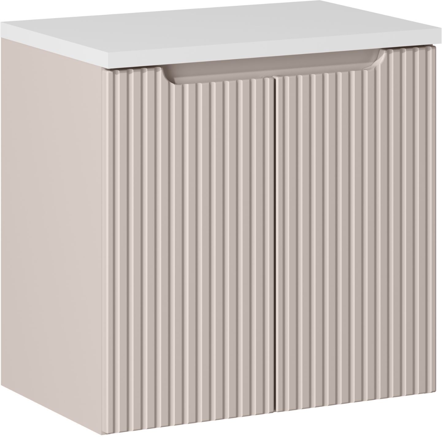 Set Kabinett Comad Nova Cashmere NOVA CASHMERE 82-60-2D, Arbeitsplatte Comad Nova White NOVA WHITE 89-60