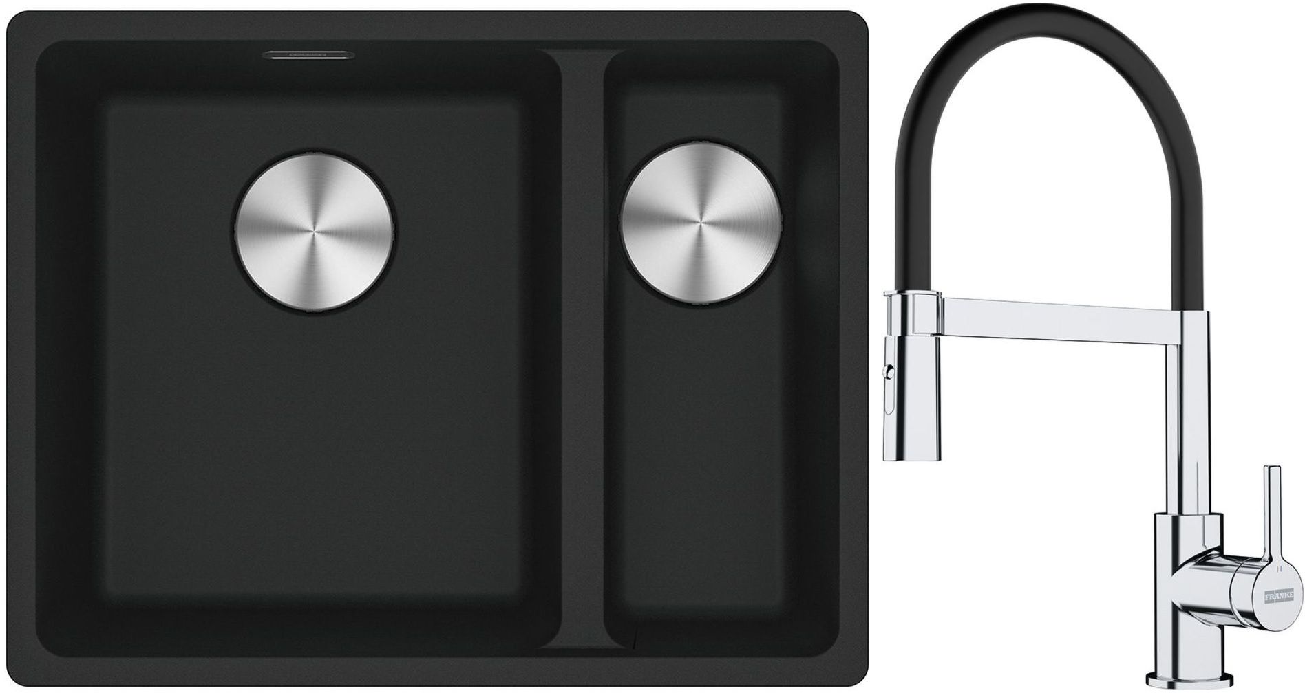 Set Granitspüle Franke Maris 125.0687.264, Küchenarmatur Franke Lina 115.0626.085