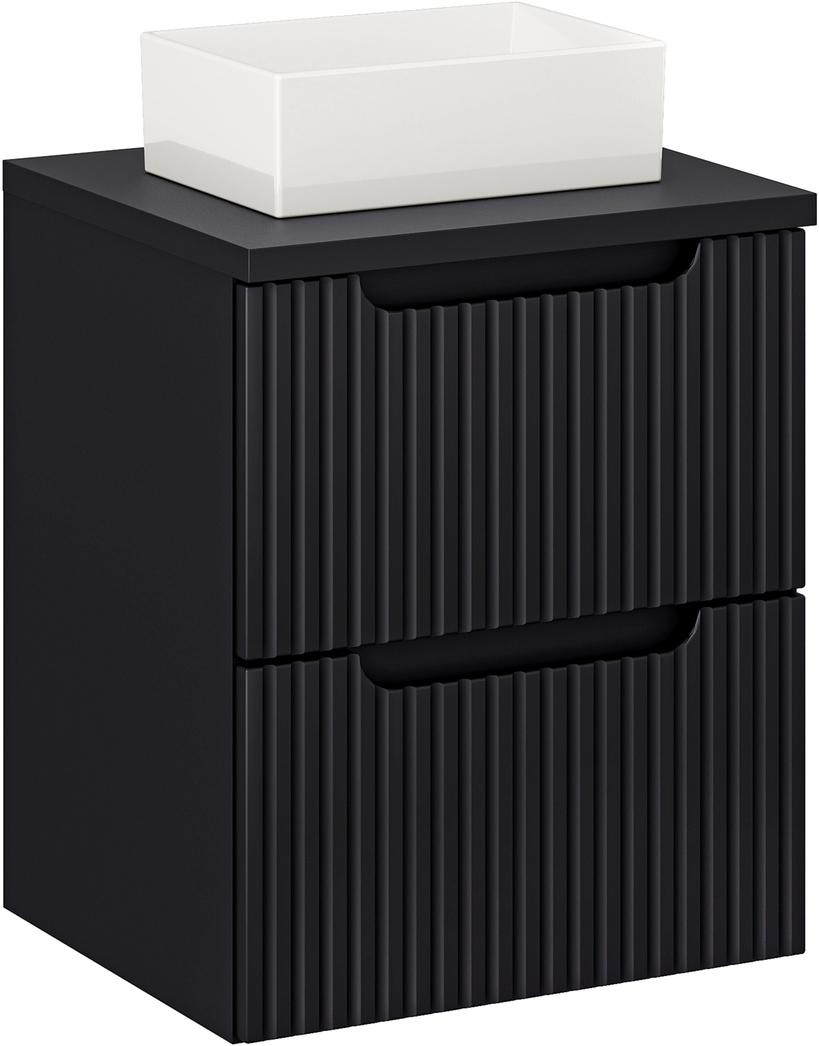 Set Kabinett Comad Nova Black NOVA BLACK D2 82-50-2S, Waschbecken Comad Gaja UN-GAJA35-SW 78570A(35), NOVA BLACK B 89-50