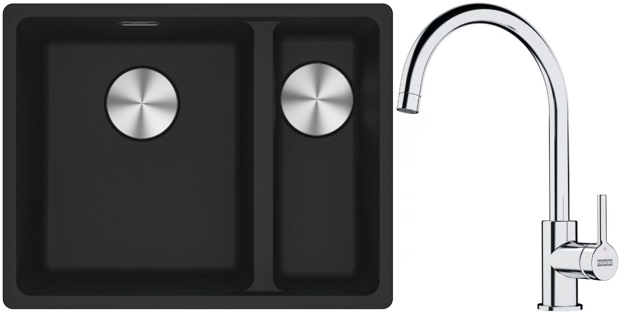 Set Granitspüle Franke Maris 125.0687.264, Küchenarmatur Franke Lina 115.0693.228