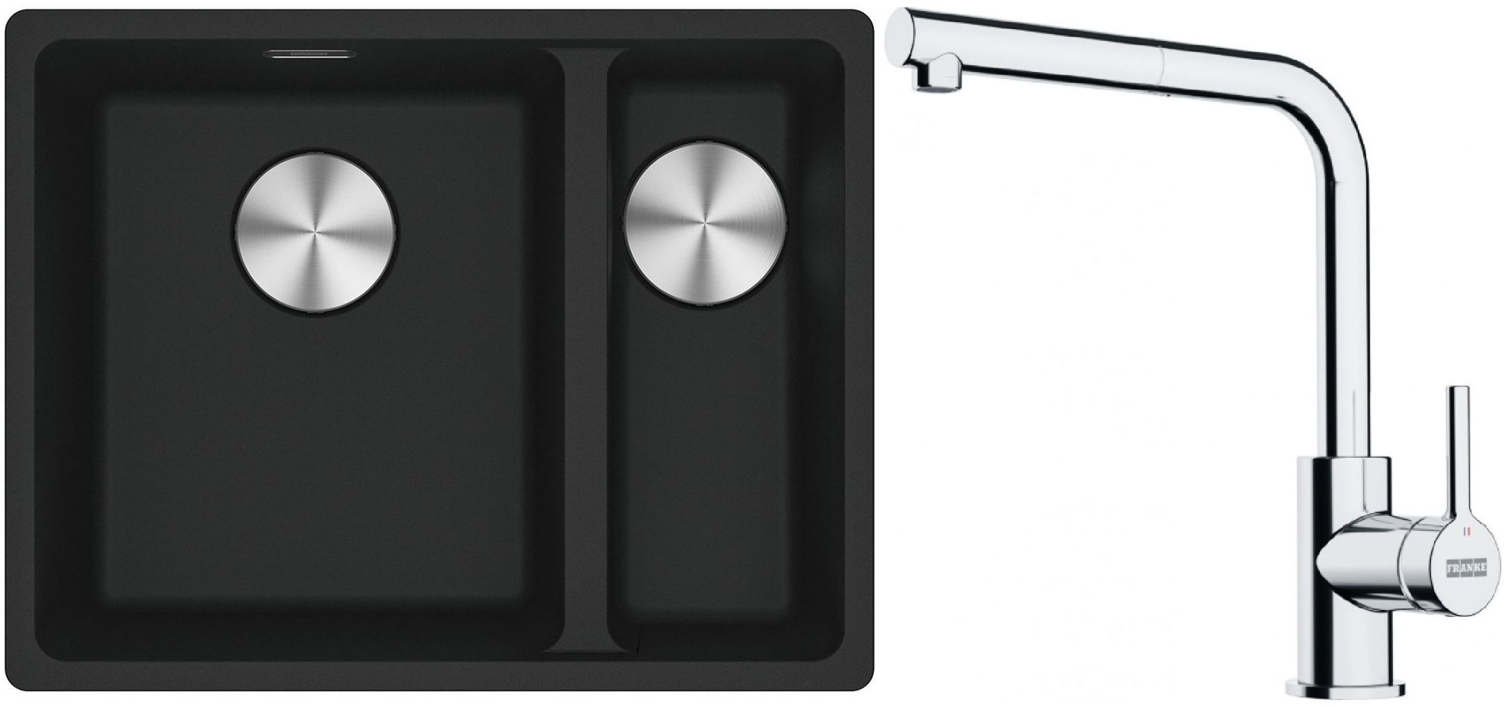 Set Granitspüle Franke Maris 125.0687.264, Küchenarmatur Franke Lina 115.0712.420