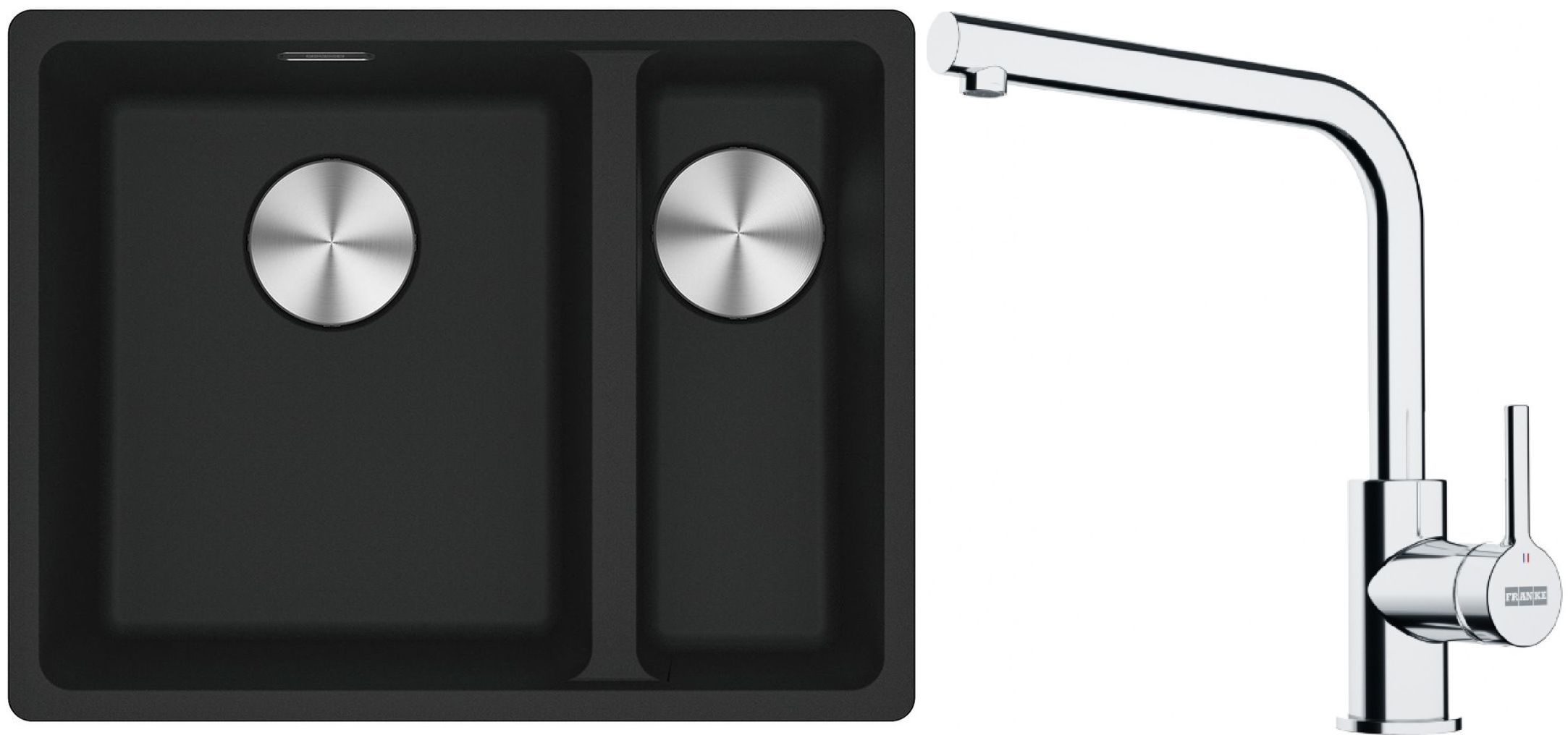 Set Granitspüle Franke Maris 125.0687.264, Küchenarmatur Franke Lina 115.0693.230