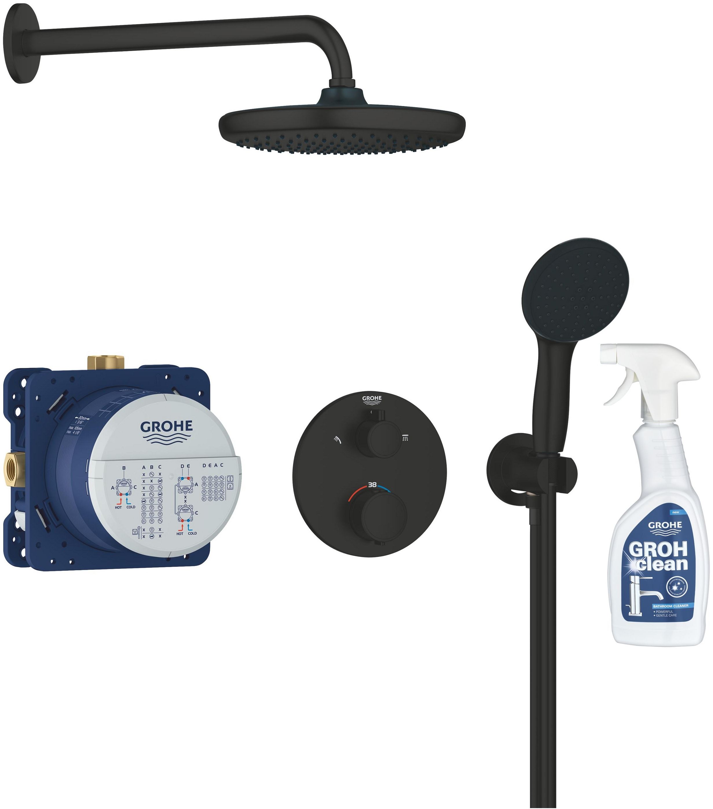 Set Duschset Grohe Vitalio Start 348832430, Chromreiniger Grohe 48166000