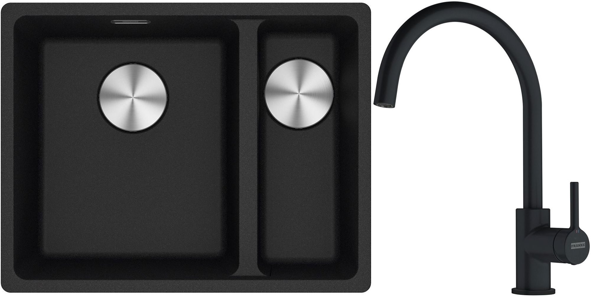Set Granitspüle Franke Maris 125.0687.265, Küchenarmatur Franke Lina 115.0626.019