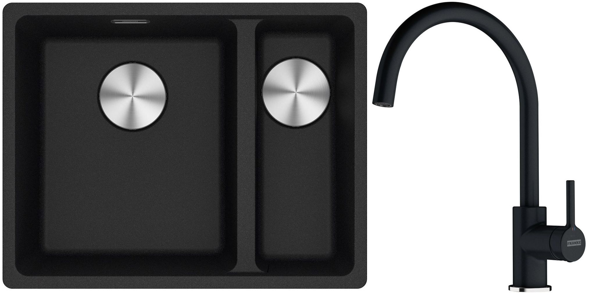 Set Granitspüle Franke Maris 125.0687.265, Küchenarmatur Franke Lina 115.0626.020