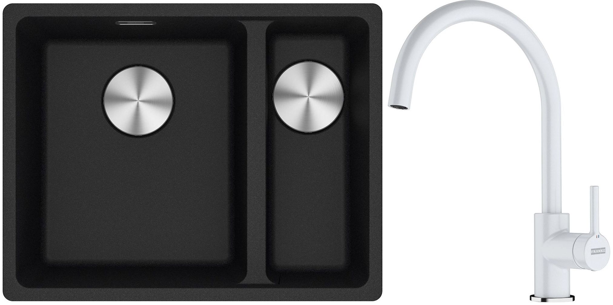 Set Granitspüle Franke Maris 125.0687.265, Küchenarmatur Franke Lina 115.0626.024