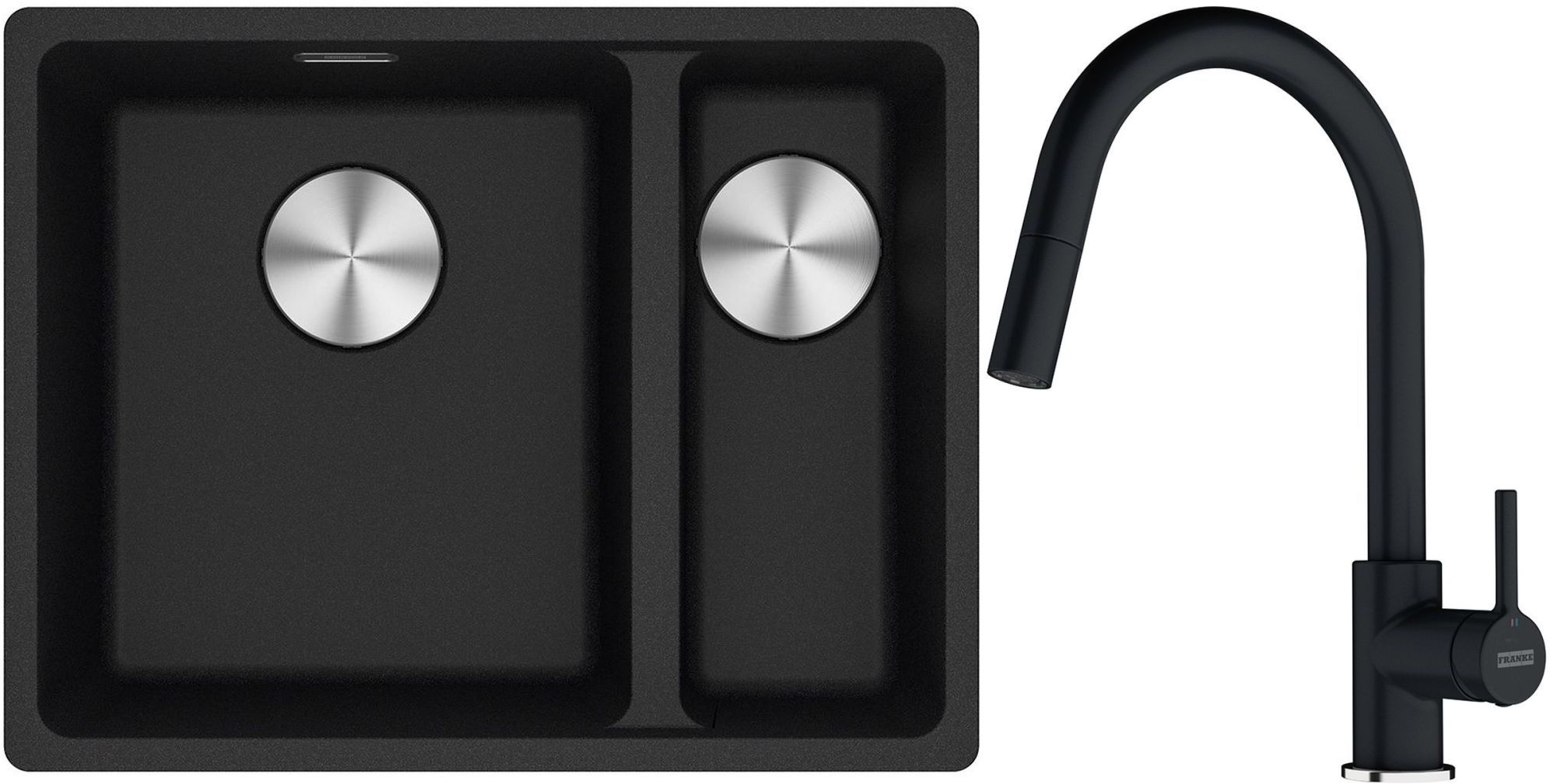 Set Granitspüle Franke Maris 125.0687.265, Küchenarmatur Franke Lina 115.0626.055