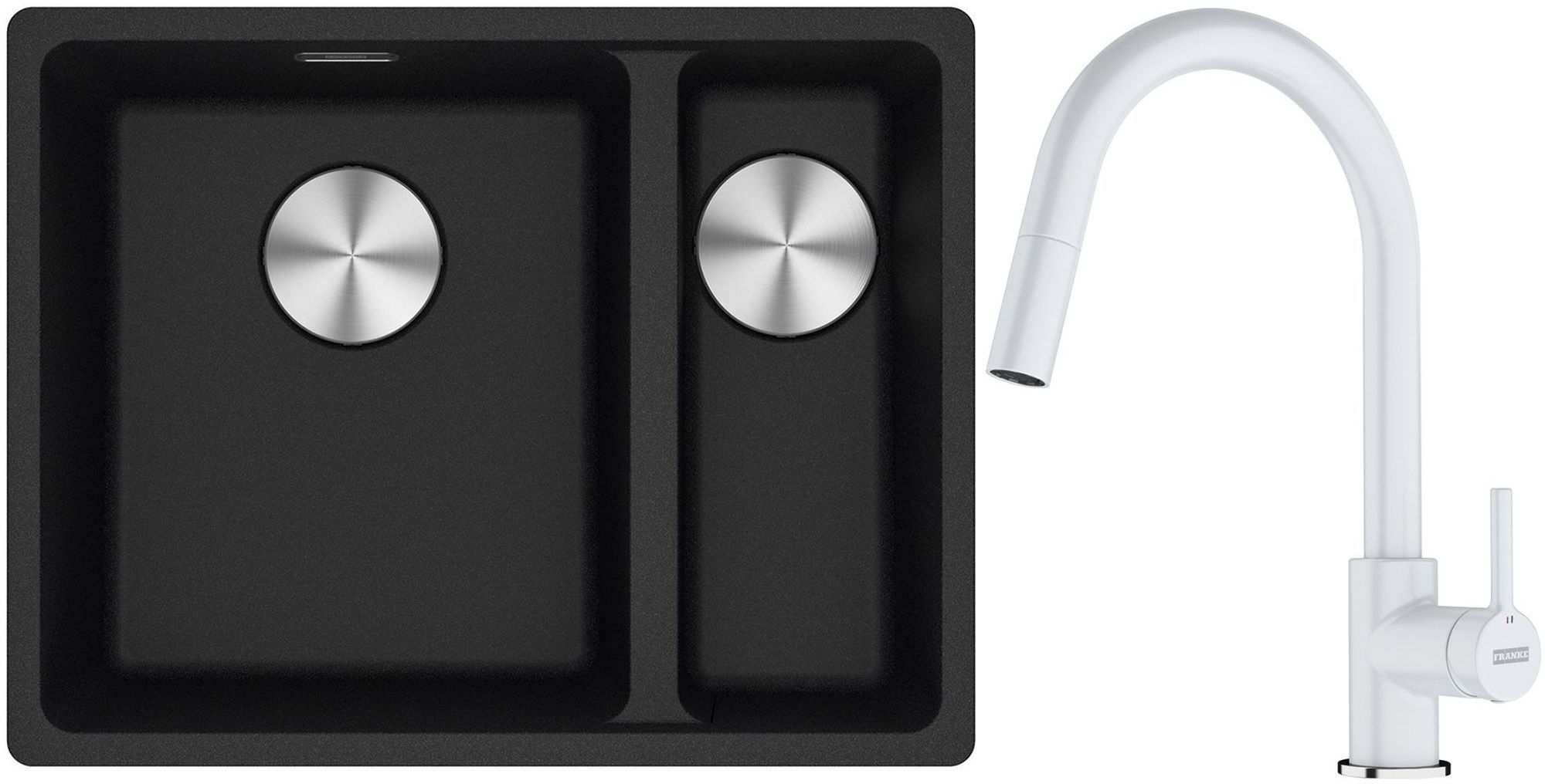 Set Granitspüle Franke Maris 125.0687.265, Küchenarmatur Franke Lina 115.0626.081