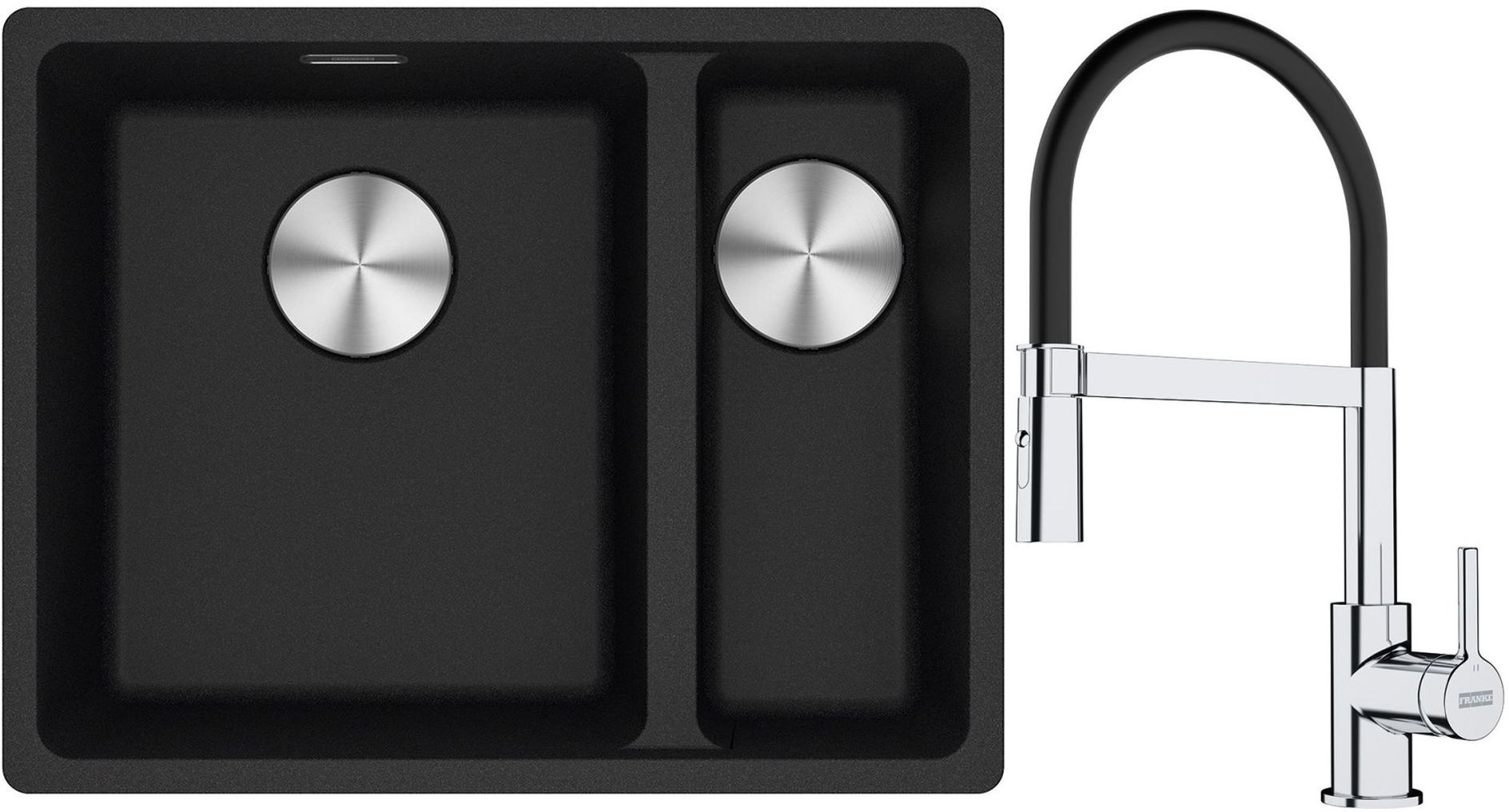 Set Granitspüle Franke Maris 125.0687.265, Küchenarmatur Franke Lina 115.0626.085