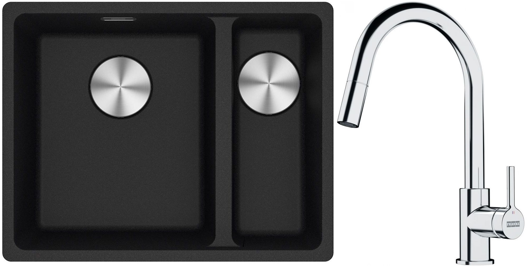 Set Granitspüle Franke Maris 125.0687.265, Küchenarmatur Franke Lina 115.0693.229
