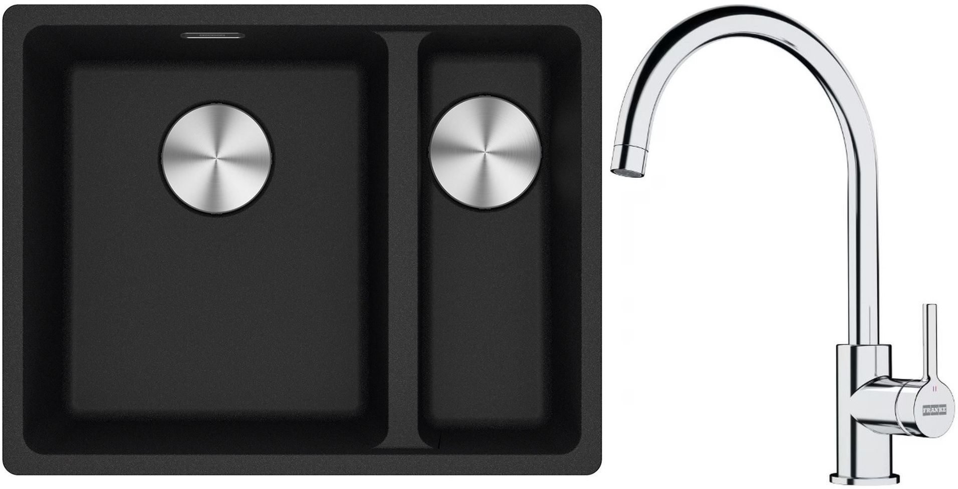Set Granitspüle Franke Maris 125.0687.265, Küchenarmatur Franke Lina 115.0693.228