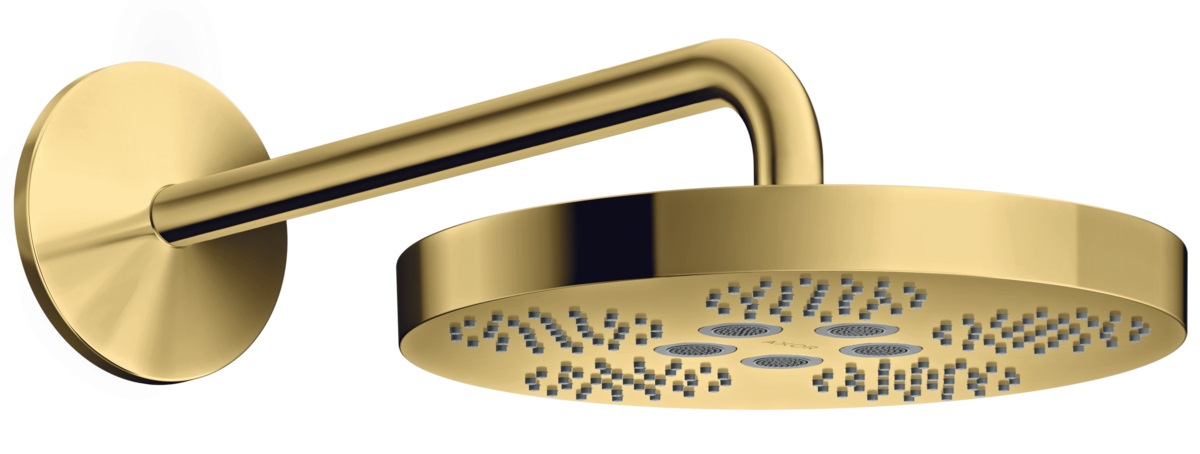 Axor One Kopfbrause mit Arm 28x28 cm rund gold 48491990