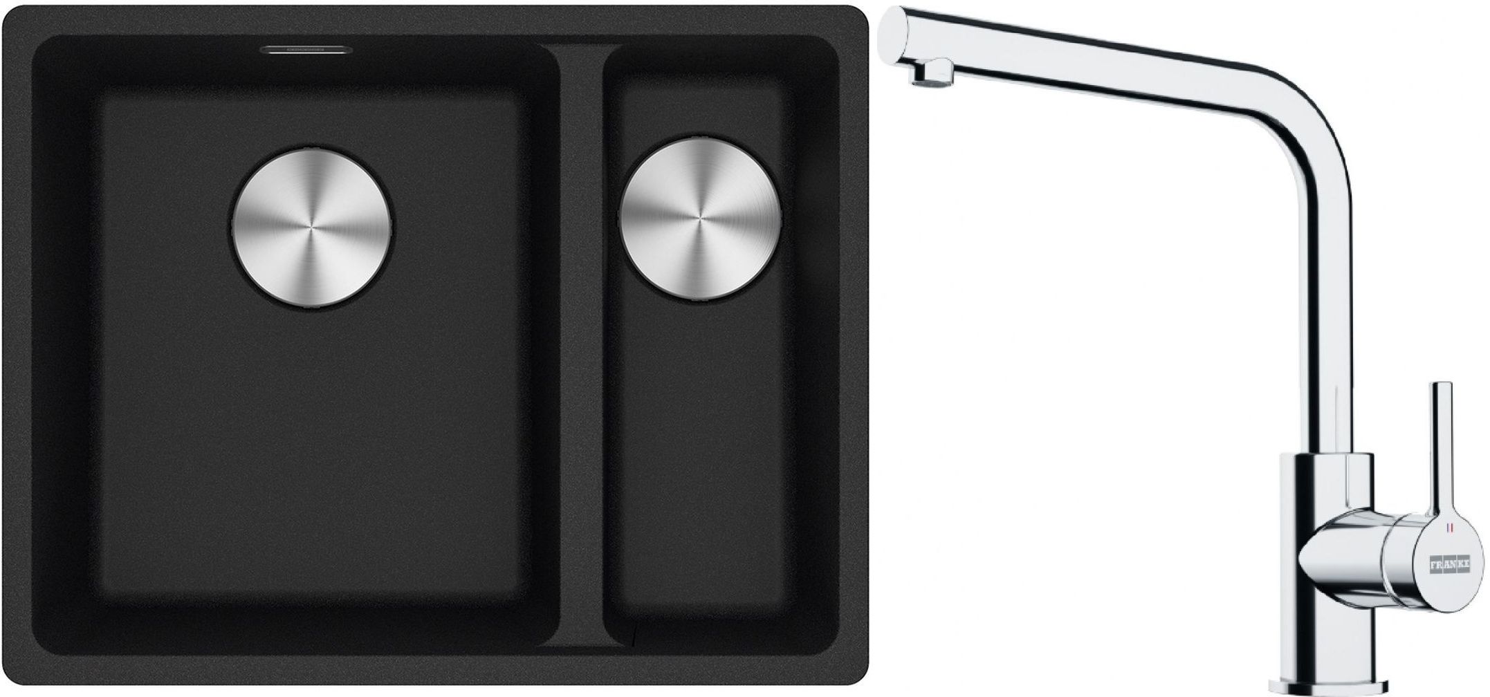 Set Granitspüle Franke Maris 125.0687.265, Küchenarmatur Franke Lina 115.0693.230