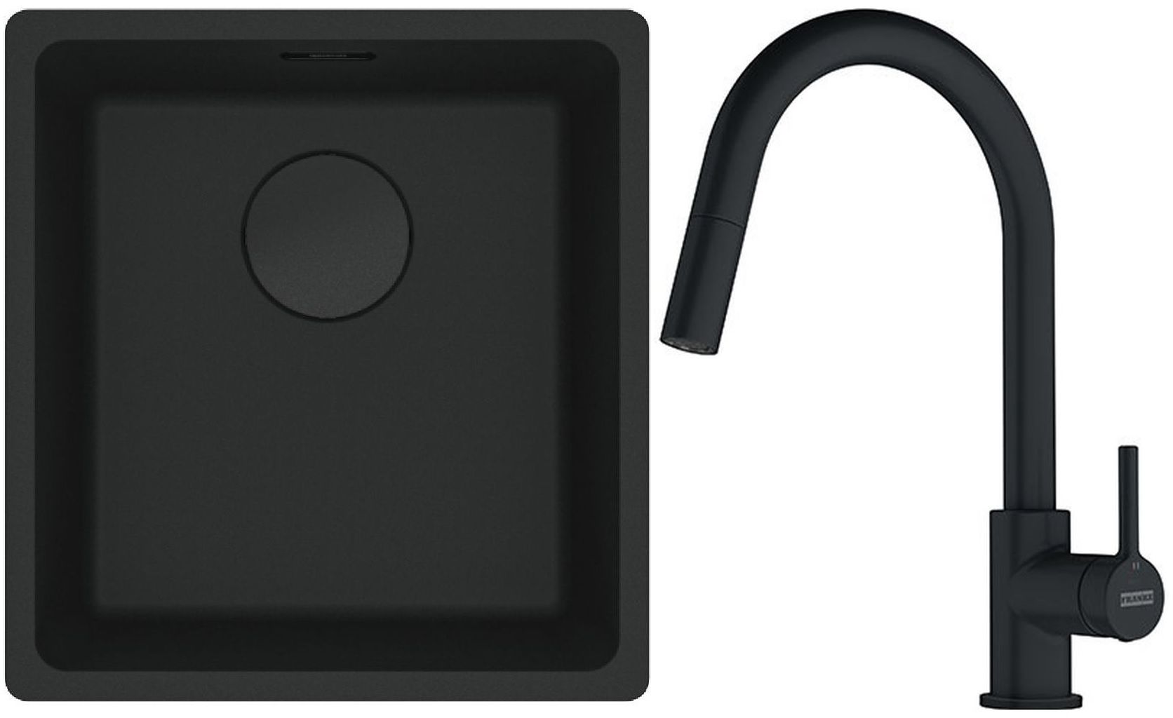 Set Granitspüle Franke Maris 125.0697.760, Küchenarmatur Franke Lina 115.0626.053