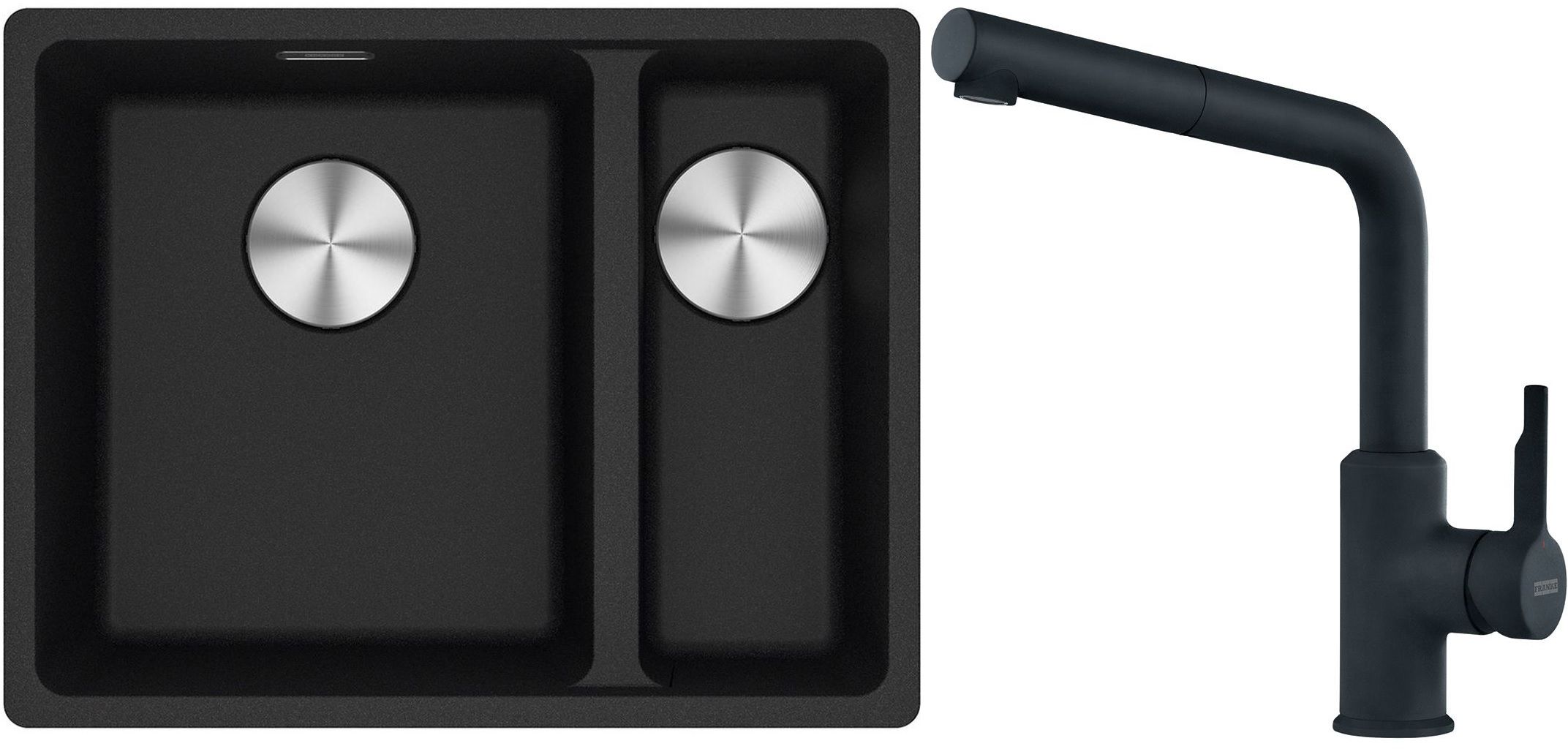 Set Granitspüle Franke Maris 125.0687.265, Küchenarmatur Franke Urban 115.0627.523