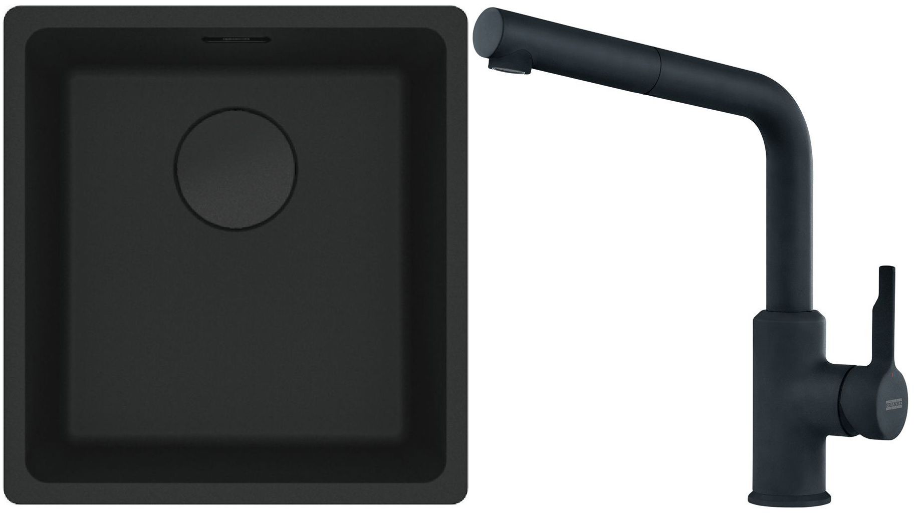 Set Granitspüle Franke Maris 125.0697.760, Küchenarmatur Franke Urban 115.0627.523