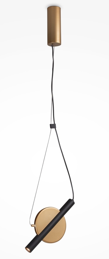 Maytoni Enigma Pendelleuchte 1x5 W schwarz-gold MOD150PL-L5BS3K
