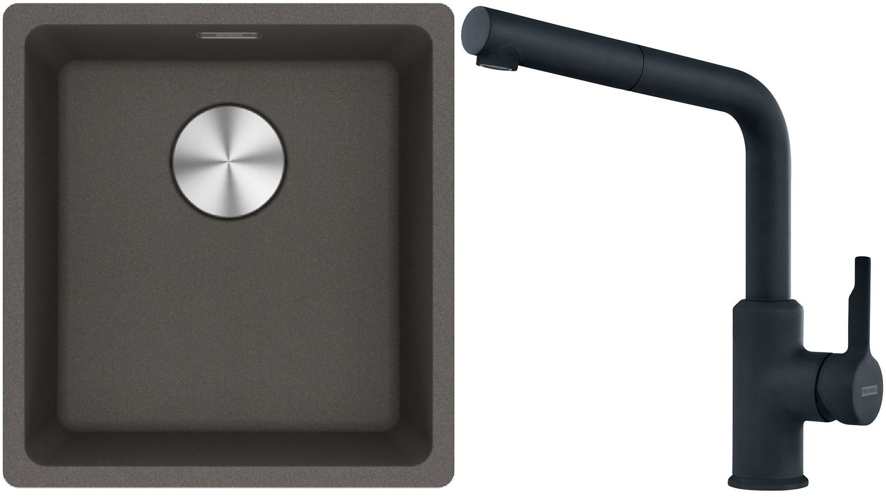 Set Granitspüle Franke Maris 125.0716.374, Küchenarmatur Franke Urban 115.0627.523