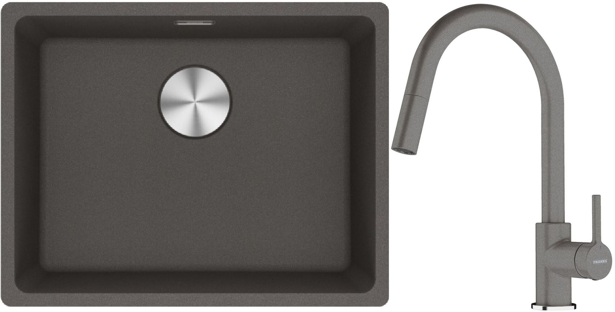 Set Granitspüle Franke Maris 125.0716.375, Küchenarmatur Franke Lina 115.0626.057