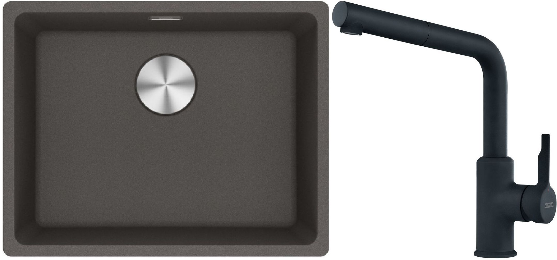 Set Granitspüle Franke Maris 125.0716.375, Küchenarmatur Franke Urban 115.0627.523