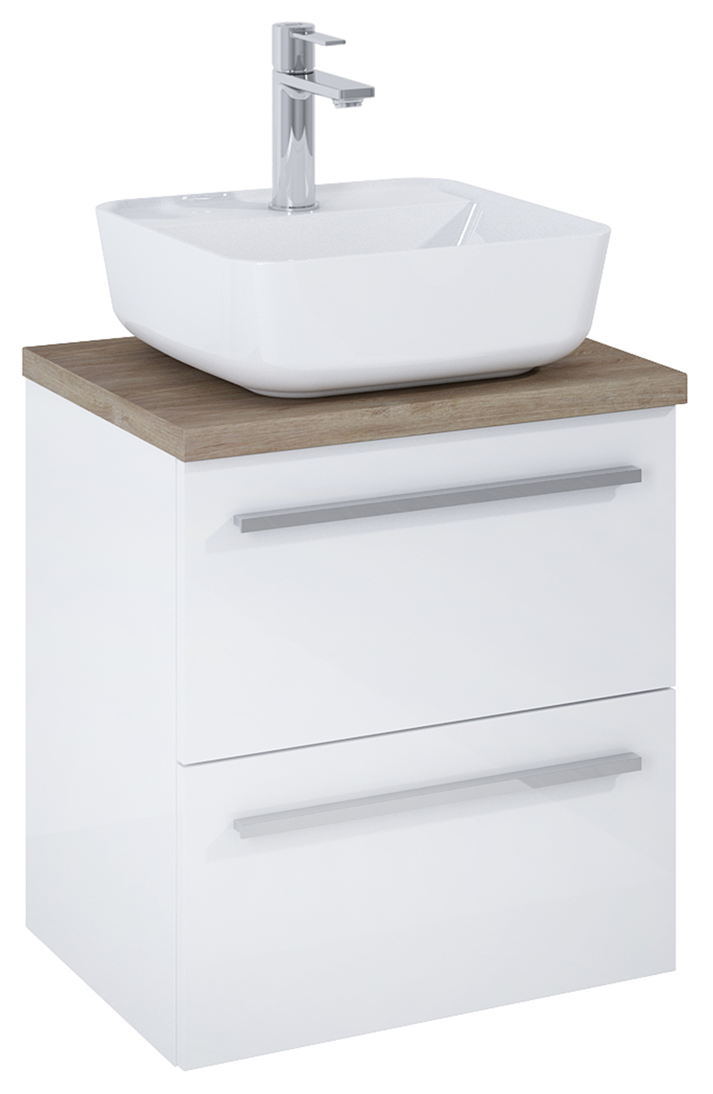 Roca Kwadro Waschbecken mit Unterschrank und Arbeitsplatte 50.6 cm weiß A852450806