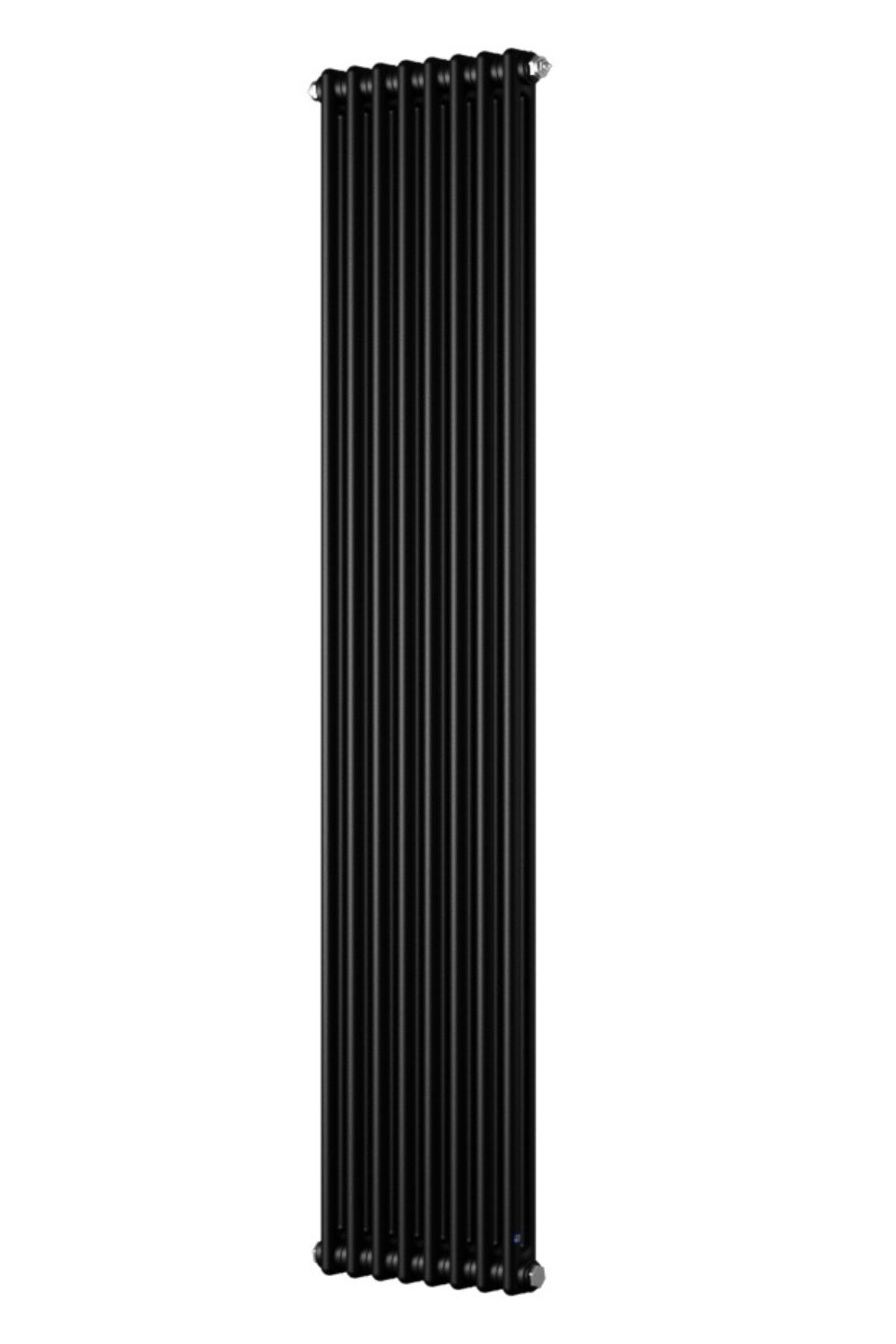 Instal Projekt Tubus 2 Designheizkörper 179.3x20 cm podłączenie unter schwarz TUB2-180/04D50C31