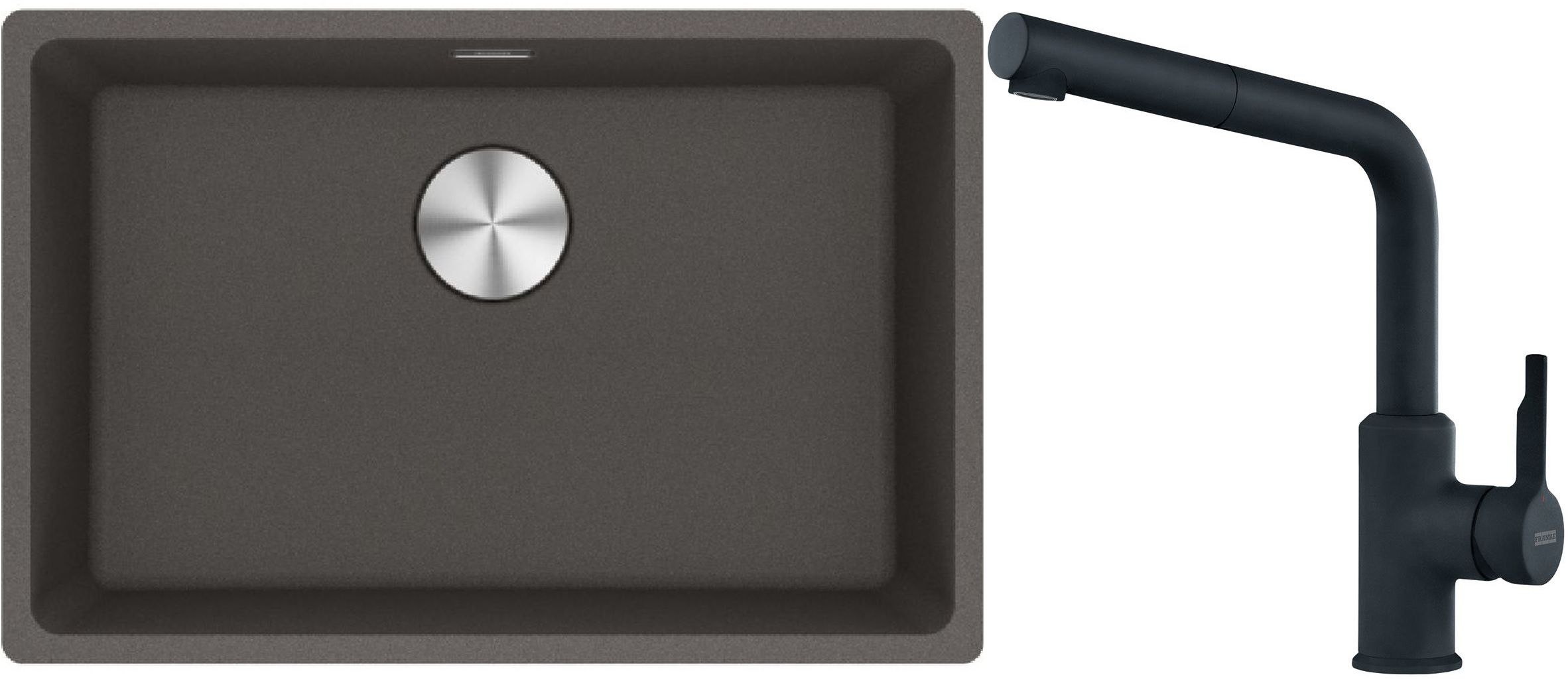 Set Granitspüle Franke Maris 125.0716.376, Küchenarmatur Franke Urban 115.0627.523